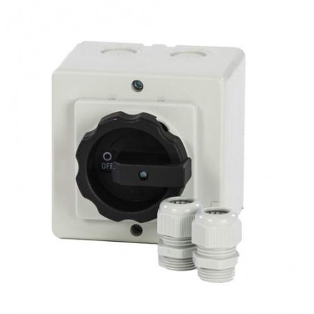 Sontheimer werkschakelaar compact 3-polig 25A IP65 + 2 M20 wartels