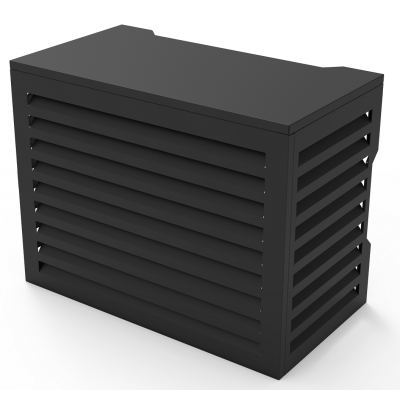 Airco Cover Omkasting 100x85x60 RAL9005 Zwart
