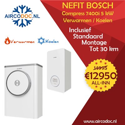 Nefit-Bosch Compress 7400i warmtepomp (monoblock) 5 kW Nefit-Bosch Compress 7400i warmtepomp (monoblock) 5 kW