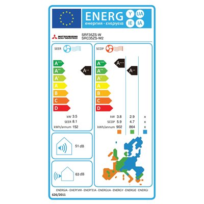Airco Split Unit - Mitsubishi Heavy Industries SRC35ZS-W + SRF35ZS-W - vermogen 3.5 KW - incl. installatie Airco Split Unit - Mitsubishi Heavy Industries SRC35ZS-W + SRF35ZS-W - vermogen 3.5 KW - incl. installatie