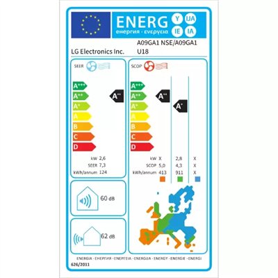 Airco Split Unit - LG Artcool Gallery Special - vermogen 2.5 kW - incl. installatie