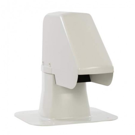 Castel kunststof dakdoorvoer 125mm wit